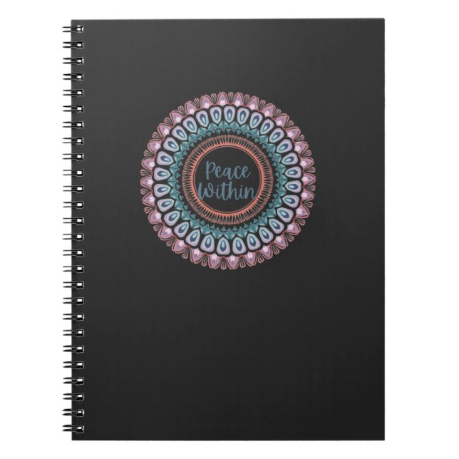 Fred inom Pastel Mandala Anteckningsbok (Framsidan)