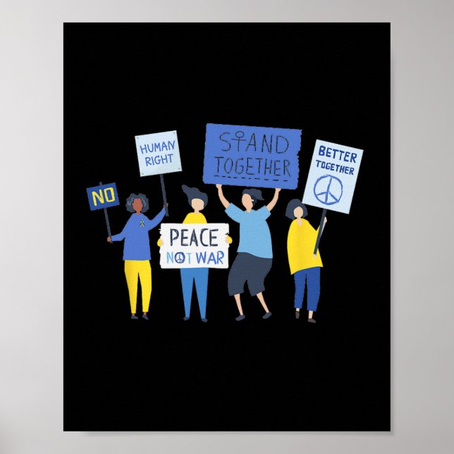 Fred Inte Krig Antikrig Ukraina Ryssland  Poster (Framsidan)