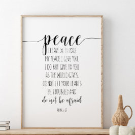 Fred jag Lämnar med dig, John 14:27 Poster