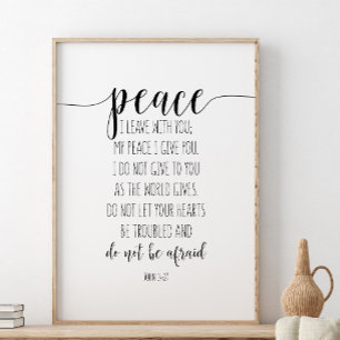 Fred jag Lämnar med dig, John 14:27 Poster