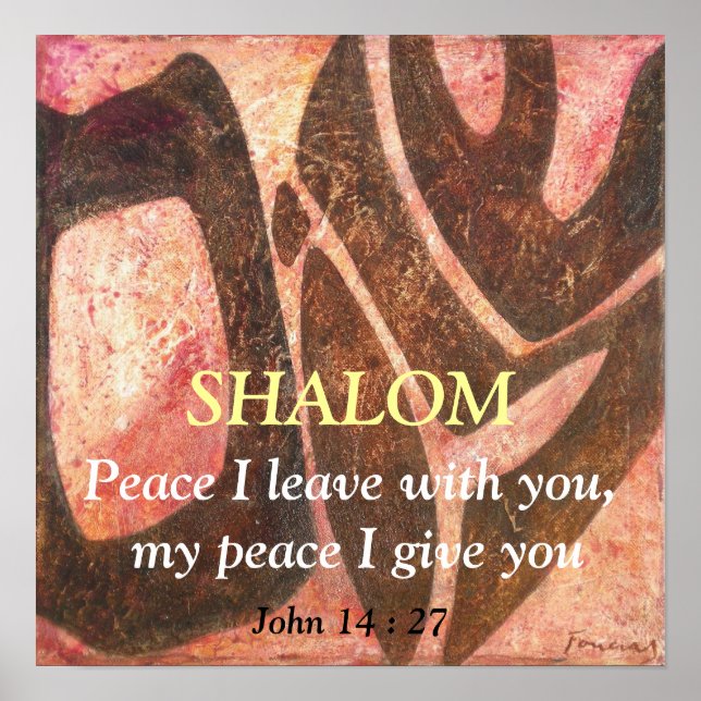 Fred jag lämnar med dig, min frid... poster (Framsidan)