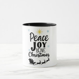 Fred Jojo Kärlek Jul   Modern Santa Slädé Mugg