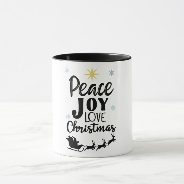 Fred Jojo Kärlek Jul | Modern Santa Slädé Mugg (Center)