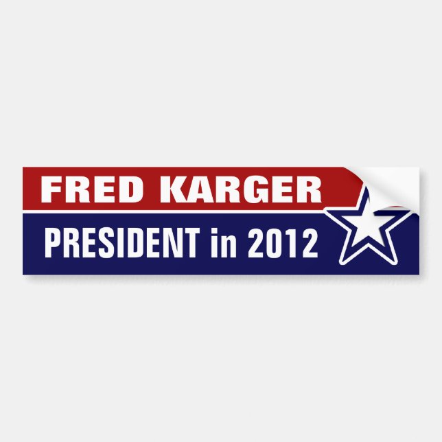 Fred Karger 2012 Bildekal (Framsidan)