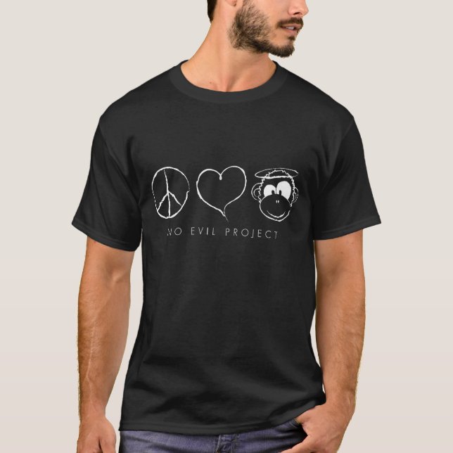 Fred, Kärlek, apor Shirts - Mörk T-shirt (Framsida)