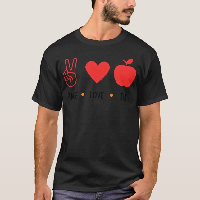 fred kärlek ät citat design familj t shirt (Framsida)