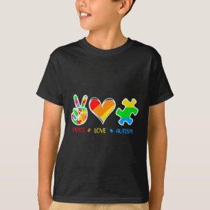 Fred Kärlek Autism Pusselbitar Band Autism Medvete T Shirt