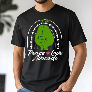 Fred kärlek Avokado Rolig Retro Avokado Fruktälska T Shirt