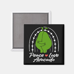 Fred kärlek avokado Roligt Retro Avokado Frukt Äls Magnet