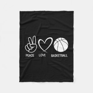 Fred kärlek basket rolig basketälskare fleecefilt