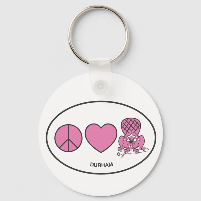 Fred, Kärlek, Beaver Nyckelring (Framsida)