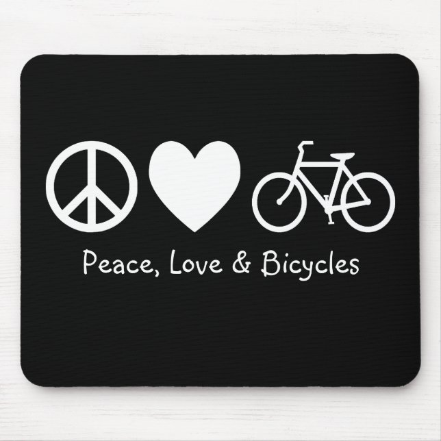 Fred, Kärlek & Bicycles Mousepad Musmatta (Framsidan)