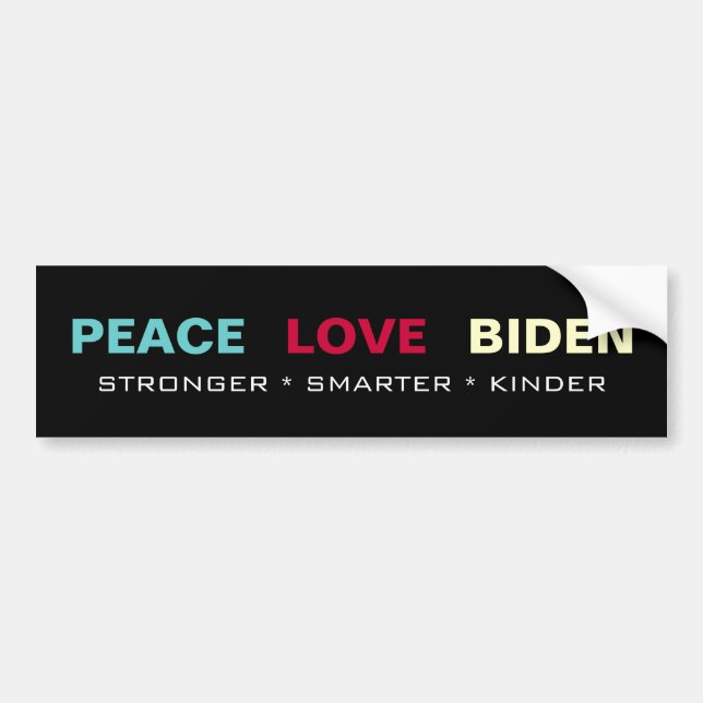 FRED KÄRLEK BIDEN Kampanj Bumper Sticker Bildekal (Framsidan)
