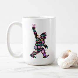 Fred kärlek Bigfoot Hippie Rolig Bigfoot-älskare   Kaffemugg
