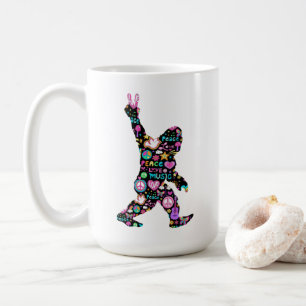 Fred kärlek Bigfoot Hippie Rolig Bigfoot-älskare Kaffemugg