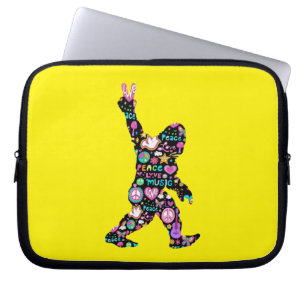 Fred kärlek Bigfoot Hippie Rolig Bigfoot-älskare Laptop Fodral