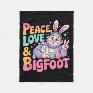 Fred kärlek Bigfoot påskdag design Fleecefilt
