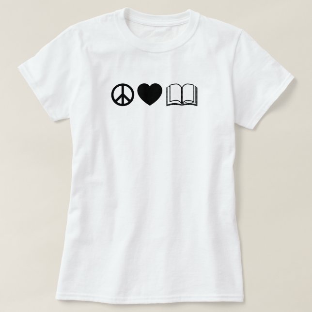 Fred, Kärlek & Böcker Basic T-Shirt (Design framsida)