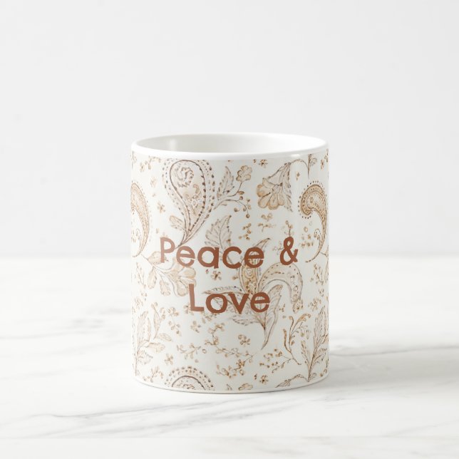 Fred kärlek bohemisk hipp sixtio-tals paisley kaffemugg (Center)