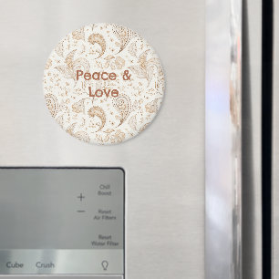 Fred kärlek bohemisk hippie sextiotalet paisley magnet