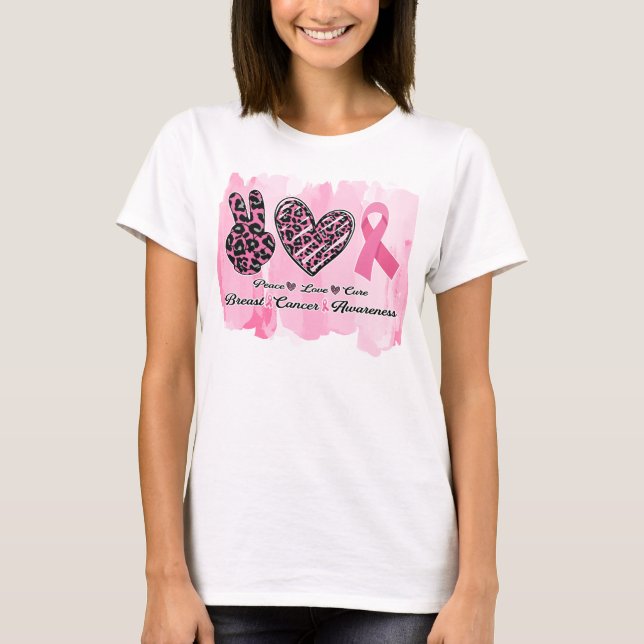 fred kärlek botar bröstcancer t shirt (Framsida)