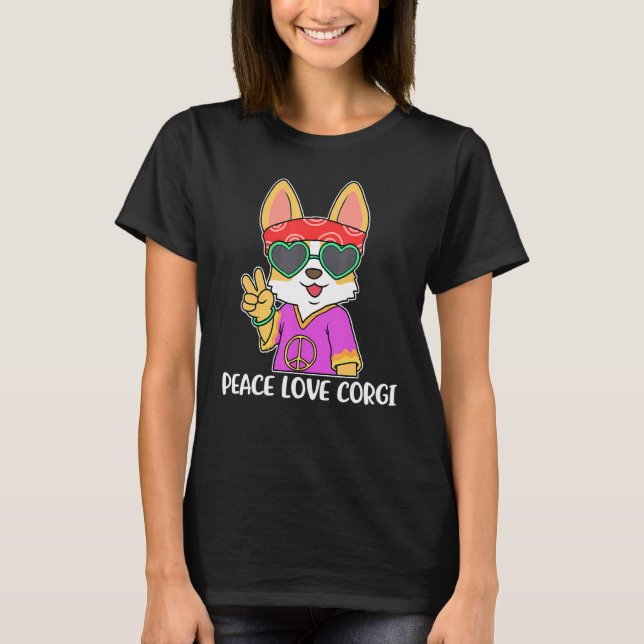 Fred Kärlek Corgi  Corgi T Shirt (Framsida)