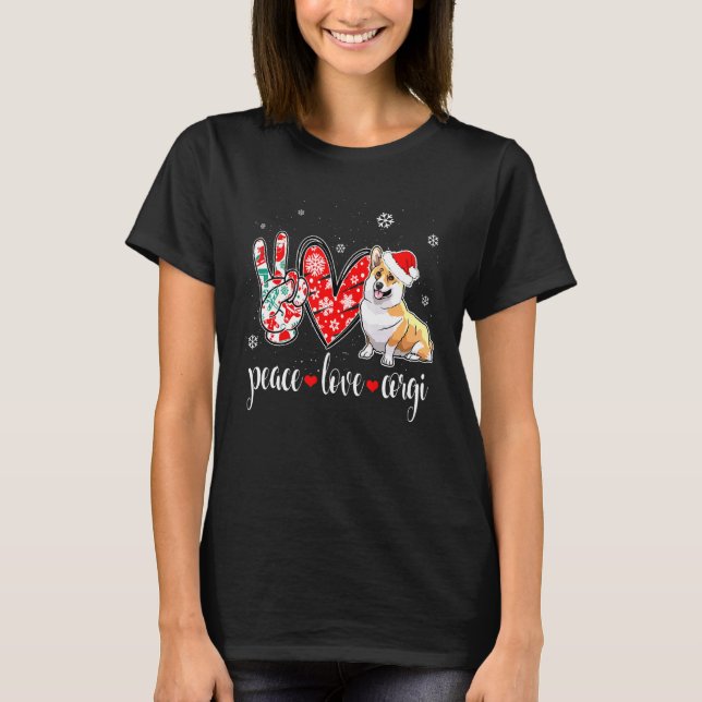 Fred Kärlek Corgi Hund T Shirt (Framsida)