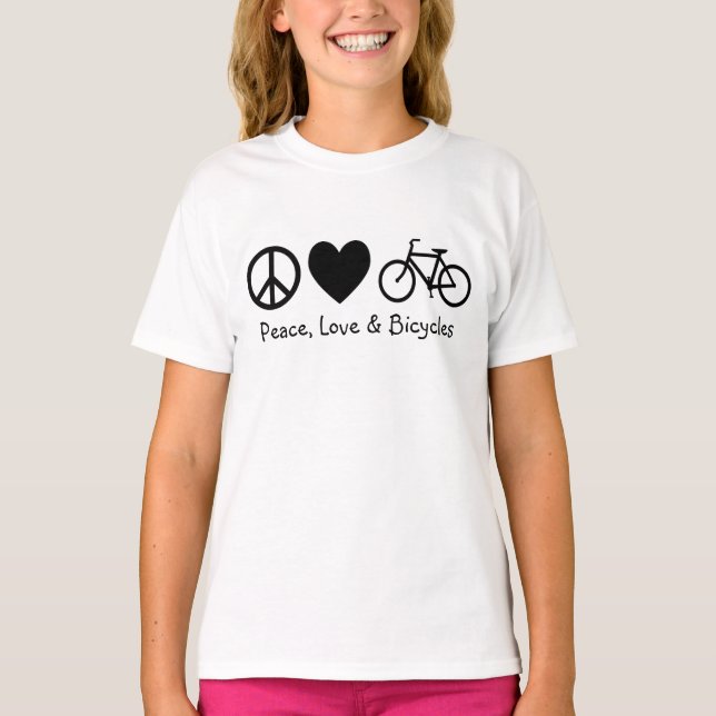 Fred, kärlek & cyklar t shirt (Framsida)
