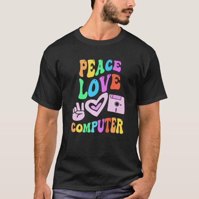 FRED KÄRLEK DATOR Retro Tekniklärare Groov T Shirt (Framsida)