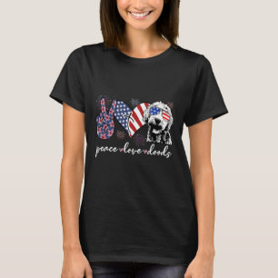 Fred kärlek Doods Goldendoodle Usa Flag Doodle 4 j T Shirt