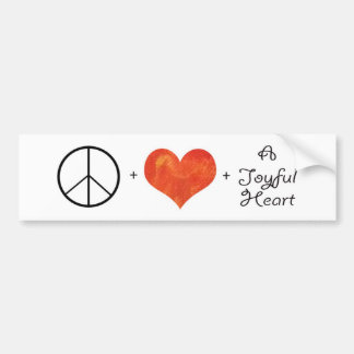 Fred, kärlek & en glatt hjärta bildekal