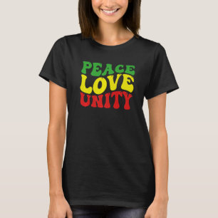 Fred kärlek enhet Reggae Roots Jamaica Rasta Regga T Shirt