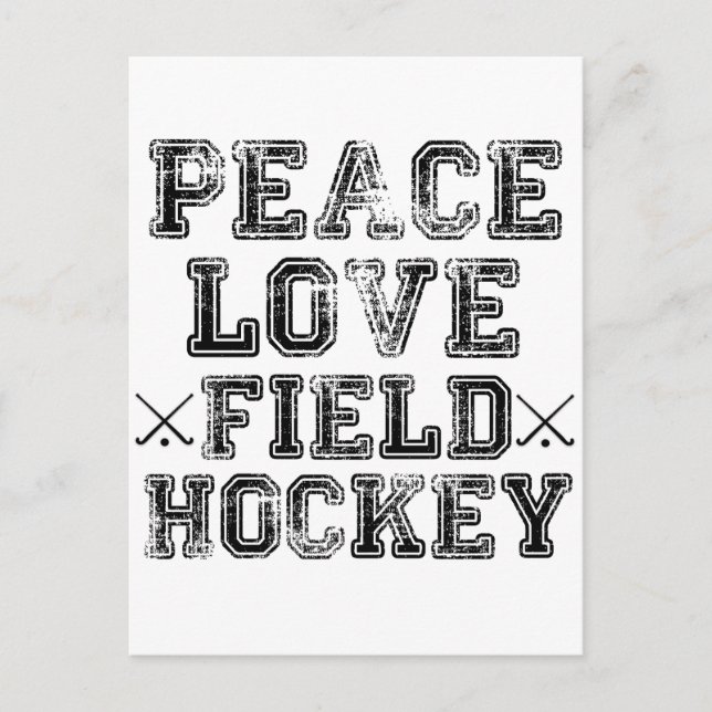 Fred, Kärlek, Fält Hockey Vykort (Framsida)