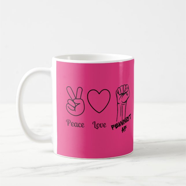 Fred, Kärlek, Feminist AF - het pink kopp (Vänster)