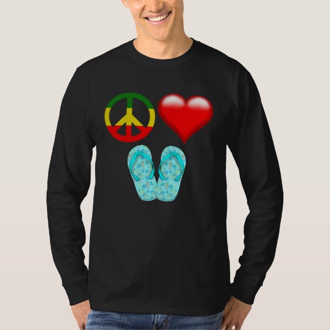 Fred kärlek flip flops t shirt (Framsida)