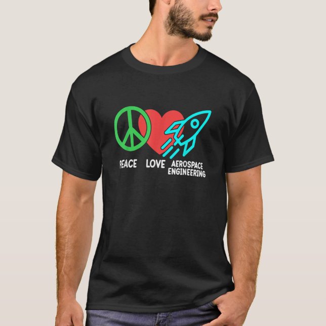 Fred kärlek flygteknik raketingenjör G T Shirt (Framsida)