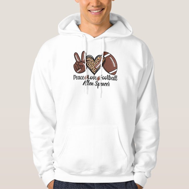 Fred, Kärlek, Fotboll Hoodie  (Framsida)