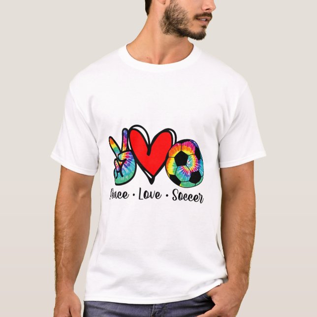 Fred kärlek fotboll Tie Dye Design Kvinnor tonårst T Shirt (Framsida)