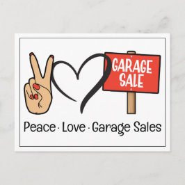 Fred, Kärlek, Garagesälj Postkort Vykort