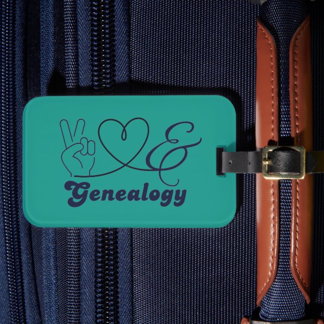 Fred, Kärlek & Genealogi Bagagebricka (Framsida Insitu 4)