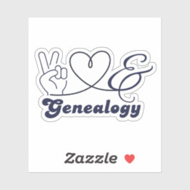 Fred, Kärlek & Genealogi Klistermärken