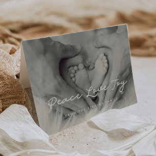 Fred kärlek glädje Elegant Enkel Foto Helgkort