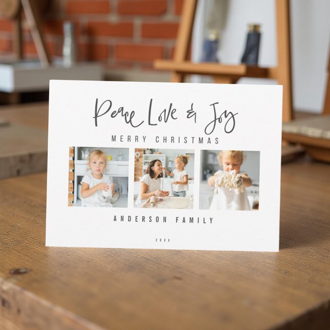 Fred kärlek & glädje God jul Foto Julkort (Skapare uppladdad)