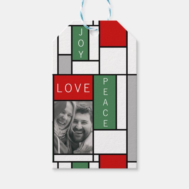 Fred, kärlek, glädje presentetikett (Framsidan)