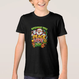 Fred kärlek glädje tomte jul grafik t shirt