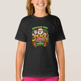 Fred kärlek glädje tomte jul grafik t shirt