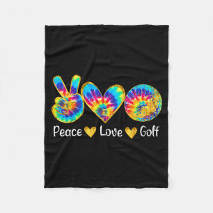 Fred kärlek golf rolig tie-dye golfälskare fleecefilt