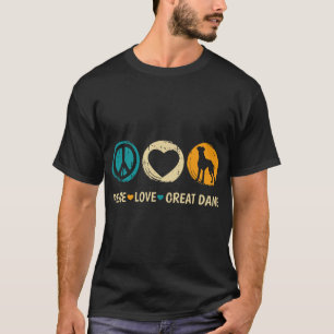 Fred kärlek Grand Dane Hundälskare Valpägare Djur T Shirt