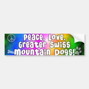 Fred kärlek Greater Swiss Mtn Dogs Bildörr Bildekal