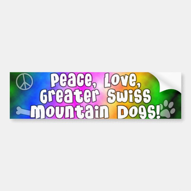 Fred kärlek Greater Swiss Mtn Dogs Bildörr Bildekal (Framsidan)